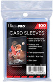 Ultra Pro 100 Pcs Soft Card Sleeves 2 5/8 x 3 5/8 Inches Standard Size